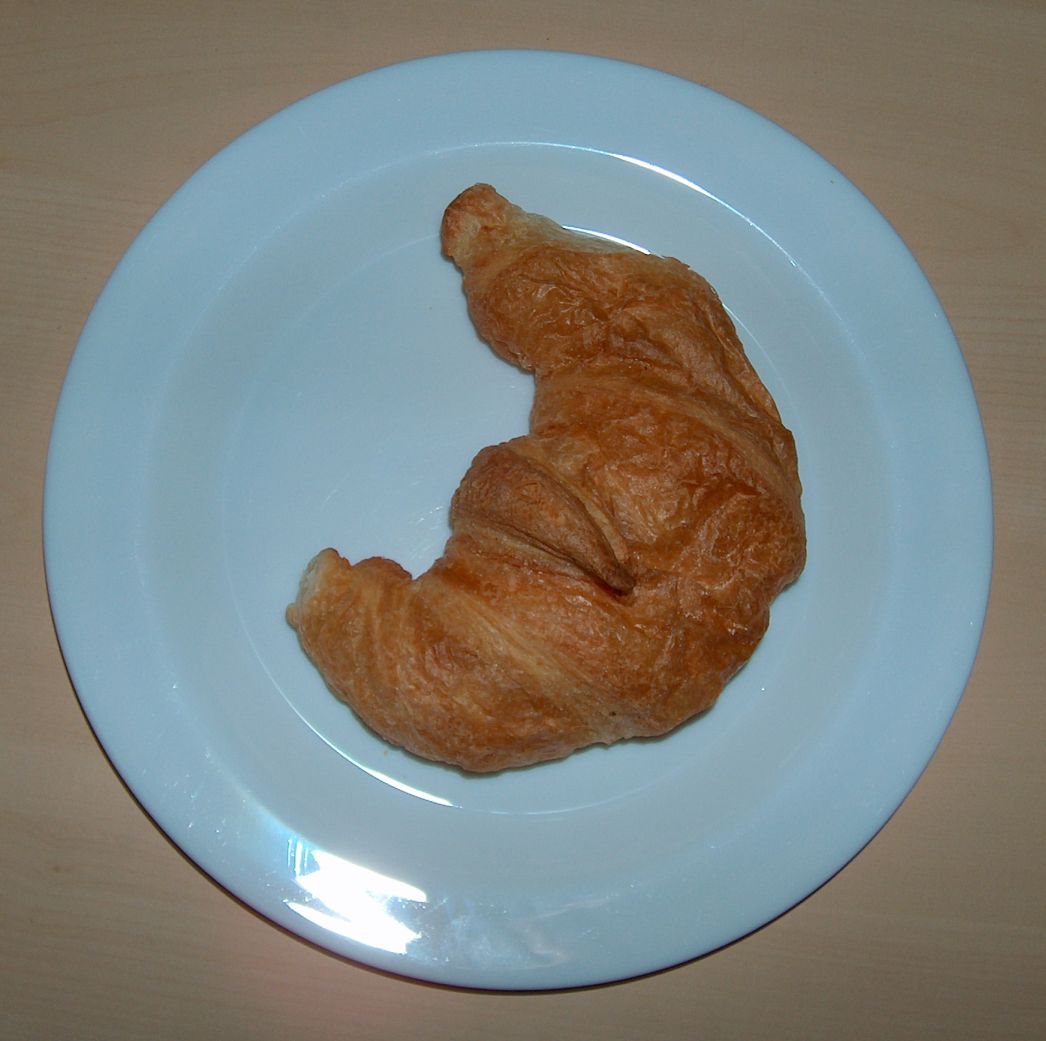 Auf dem Bild ist ein Croissant zu sehen