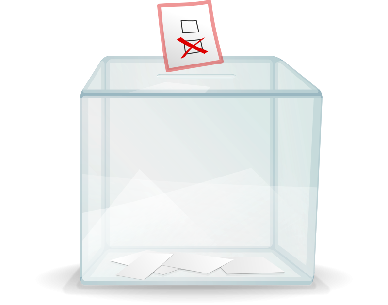 Auf dem Bild ist eine Abstimmungs Box zu sehen