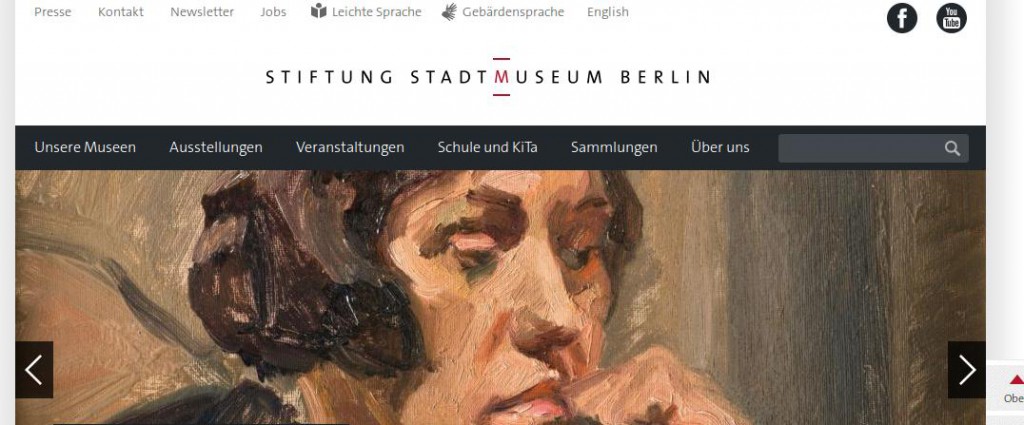 Bildschirmfoto von stadtmuseum.de