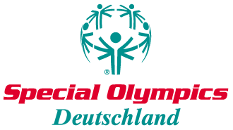Auf dem ist das Zeichen von Special Olympics Deutschland zu sehen